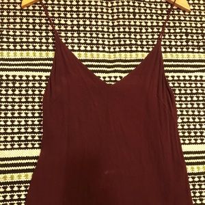 Maroon spaghetti strap blouse